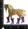 Horse Wearing Purple Cowgirl Boots, Western, Embroidered, Iron on Patch